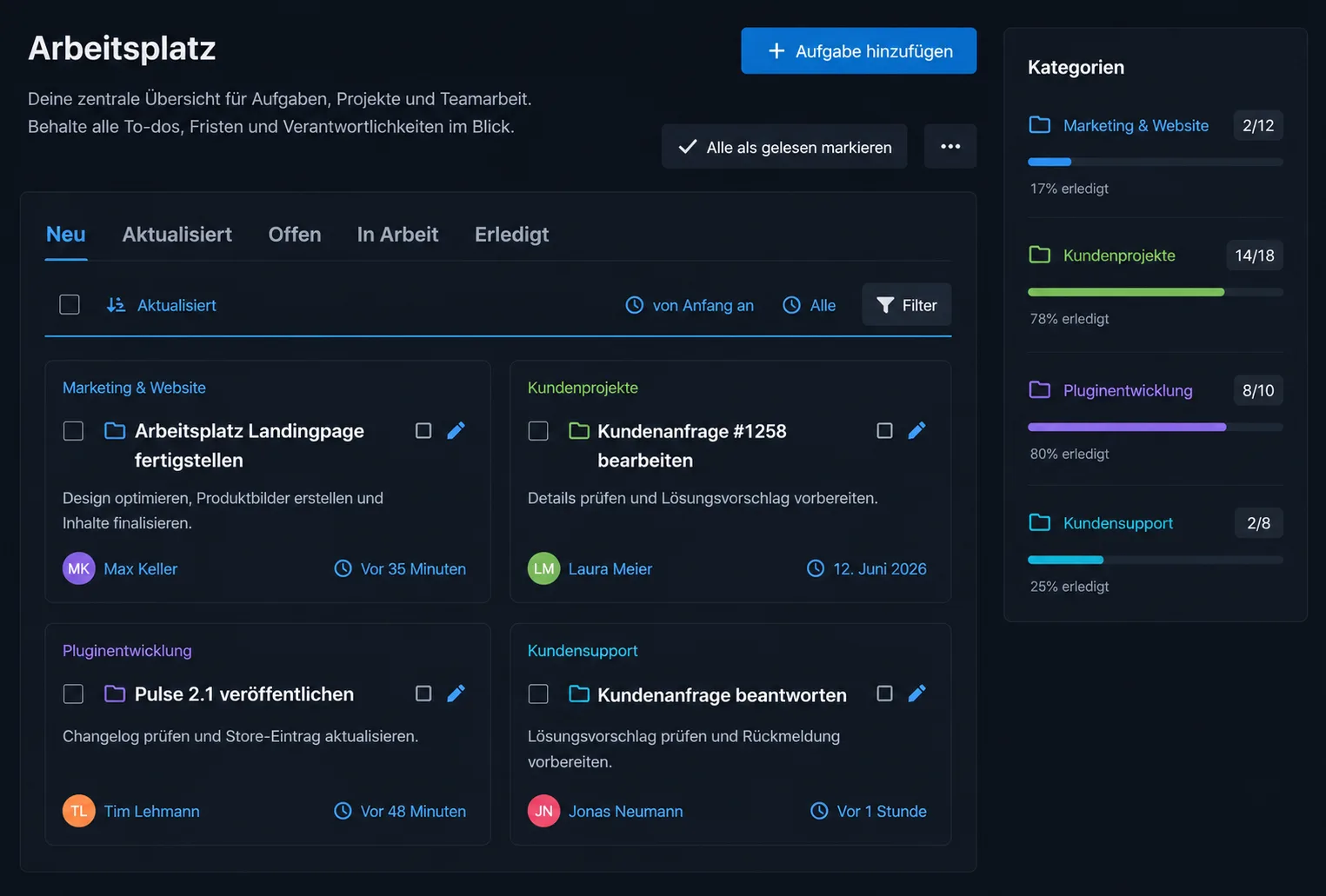 Arbeitsplatz entdecken
